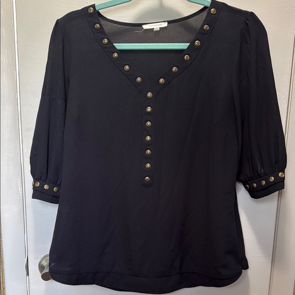 41 Hawthorn Black Studded Women's Top